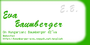 eva baumberger business card